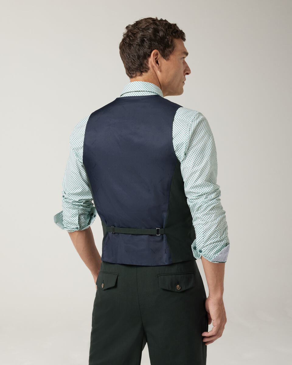 5 button tailored fashion vest, Dark Khaki, hi-res